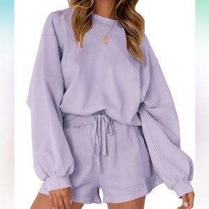 Amazon Purple matching lounge shorts set